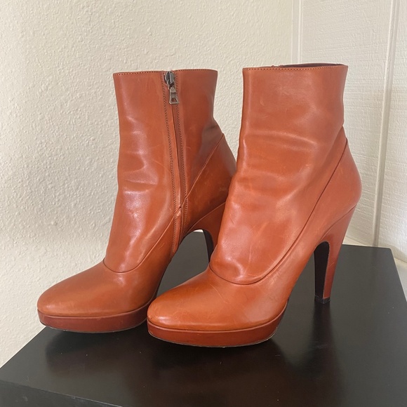 Prada Leather Brown Ankle Boots - Picture 2 of 12